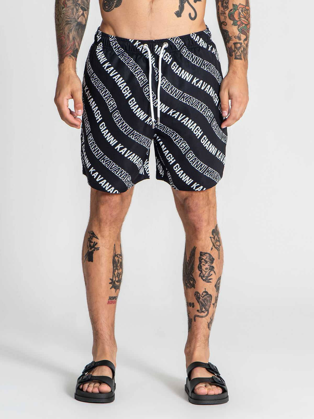 swimshorts / Black Wavy Swimshorts
